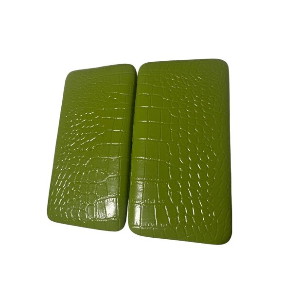 💖Green Crocodile Pattern Wallet With Multiple Card Slots & Zipper Pocket - Picture 3 of 3
